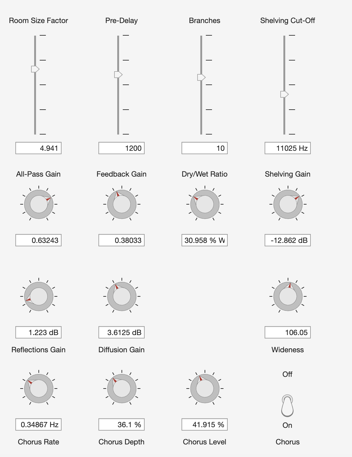 Chorus Verb Interface